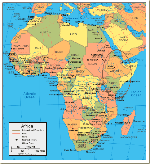 East africa-map