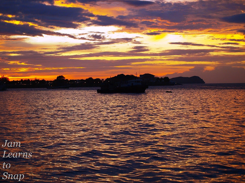 dusk, kota kinabalu waterfront, photography