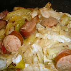 Kielbasa, Cabbage, and Onions (Low-Carb Slow Cooker Crock Pot)