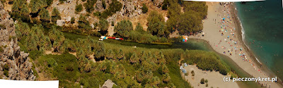 Plaża Preveli widoczna z góry
