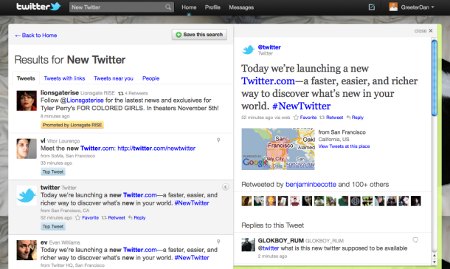 Twitter, prvi redizajn Twitter, prvi redizajn