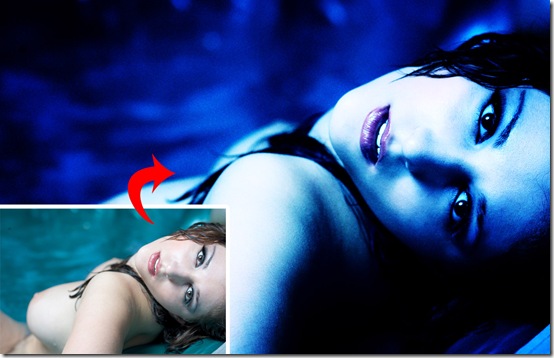 Blue effect Photoshop tutorial Antes e depois Blue effect Photoshop tutorial Antes e depois
