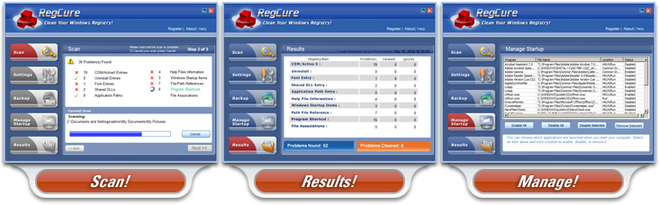 regcure registry optimizer or cleaner