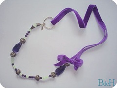 Collar Terc morado_bronc_crist facet verde Collar Terc morado_bronc_crist facet verde