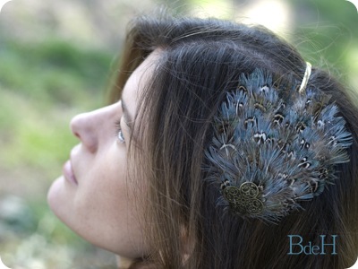 Diadema plumas azules Diadema plumas azules