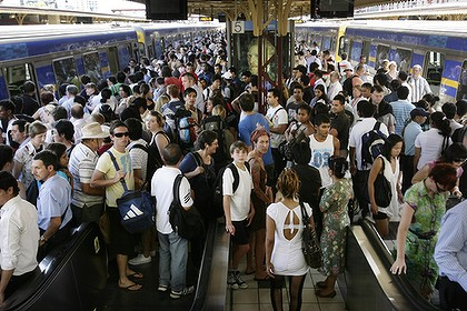 The heat disrupted train services in Melbourne. Photo: Angela Wylie