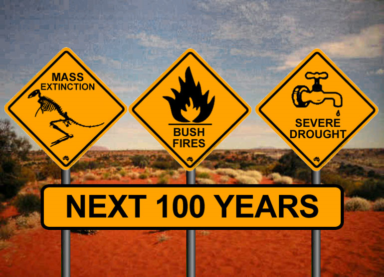 Next 100 Years: Mass Extinction, Bush Fires, Severe Drought