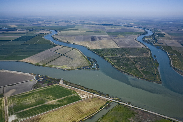 An aerial view of the Sacramento River and the California Delta. Rob Finch / The Oregonian