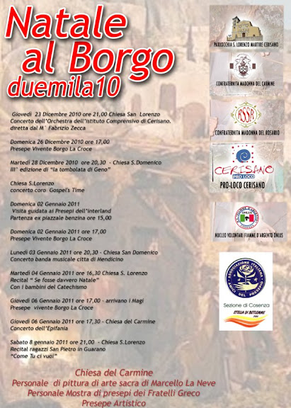 La locandina di Natale al Borgo