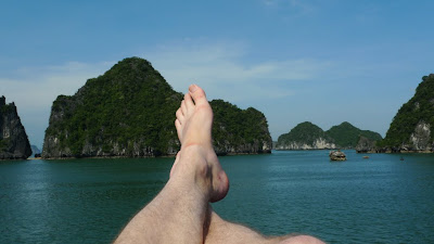 Relaxing on my boat