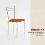 KRZESŁO K7 <br />stal chromowa/PVC <br />kolor brazowy