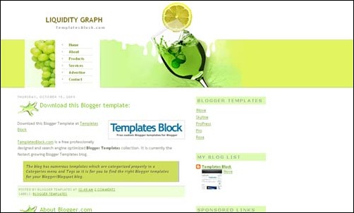 Liquidity Graph blogger template