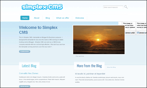 Simplex CMS blogger template