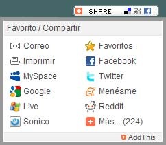 Añadir botón Compartir en redes sociales