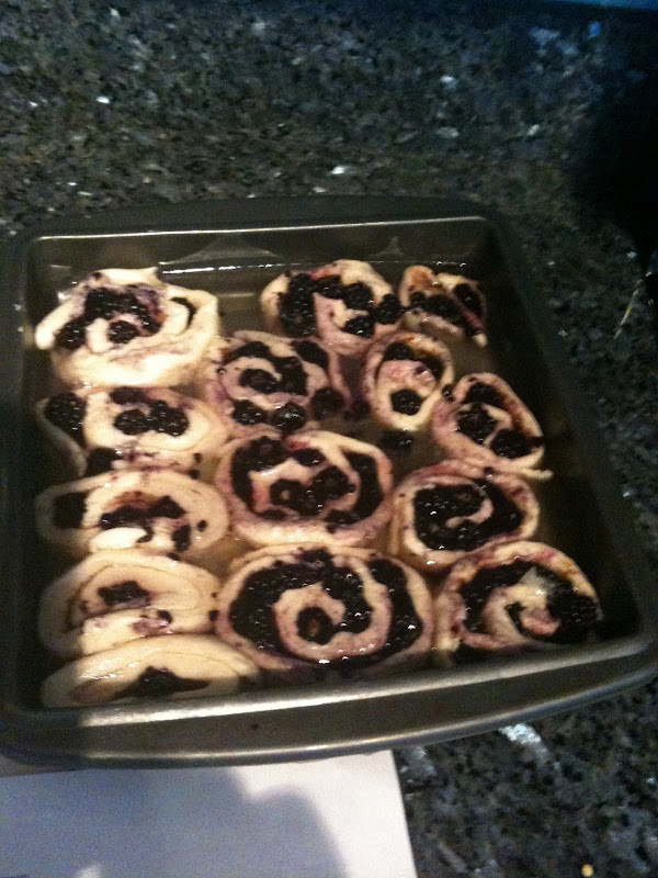 Blackberry Cobbler before baking