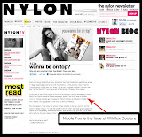 NylonMag.com-- Nicole Fox for Wildox Couture-- August 2010