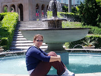 Pretty at a fountain.