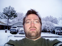 This is what I look like when I wake up and don't care what you think because the snow is more important