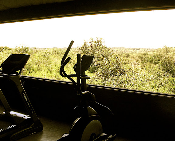 Singita Faru Faru Lodge Gym - What a View! Singita Faru Faru Lodge Gym - What a View!