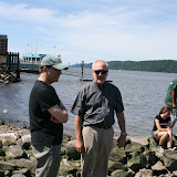 From left: Rick Magder, the Executive Director of Groundwork Yonkers and Groundwork USA chatting with Cliff Schneider, the Executive Director of Beczak.