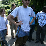 The first team of river-cleaners put on their waders!