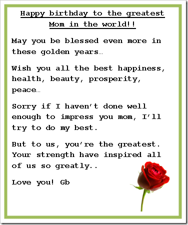 selamat ulang tahun mama