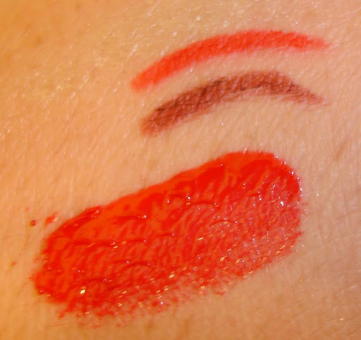 Benefit Gypsy Lip Liner and Elizabeth Arden Red 01 and MAC Russian Red Tinted Lip Glass