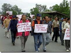 journalist Protest in Manipur