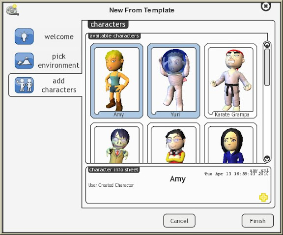 Add Character Window