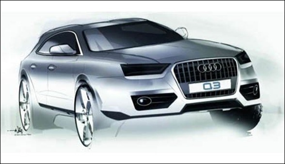 Sketchs antecipam Novo Audi Q3 que estará em Xangai