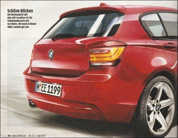 Projeção reveladora do BMW Série 1 2012