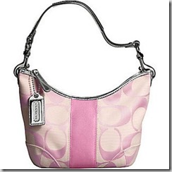 Signature Stripe Small Hobo - Pink