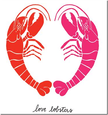kate spade valentine love lobsters