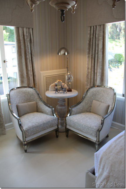 serene bedroom seating area chic