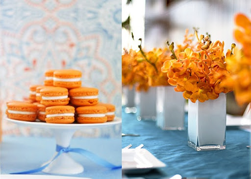 turquoise and orange weddings
