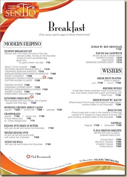 Breakfast Menu Breakfast Menu