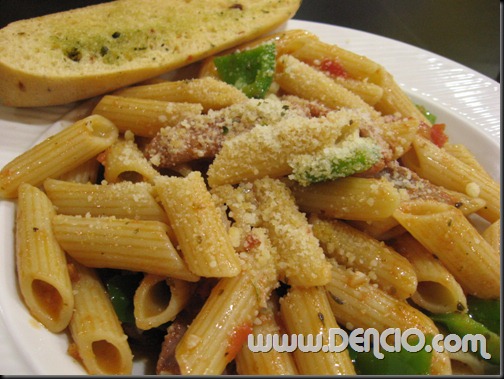 Penne with Sausage and Peppers P108