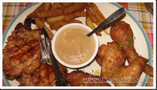 Pork Chops, Chicken, and Fries With Gravy!