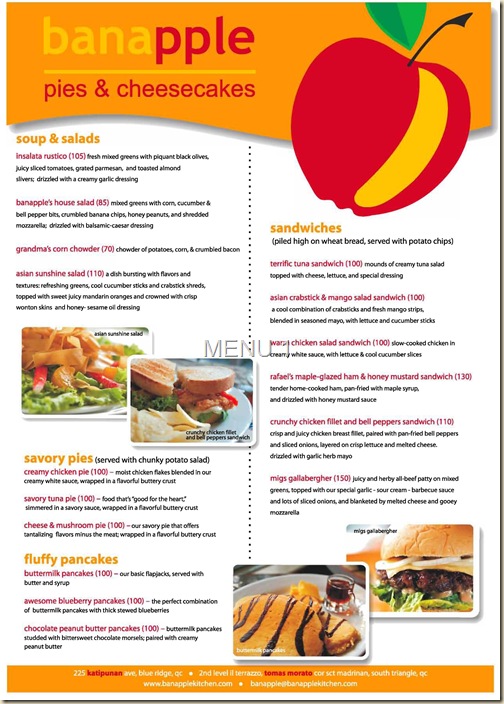 Banapple Menu 1 Banapple Menu 1