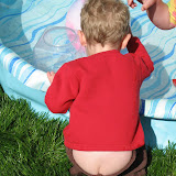 Britches are a bit too big. HAHA, plumbers crack.