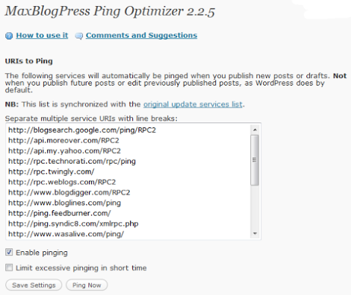 Mbp ping optimizer settings