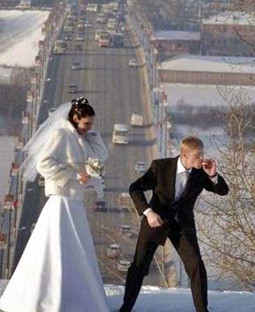 Fotos que vc nunca verá em um álbum de casamento