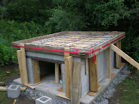 This slab that is 72 X 85 X 4.25 took 34 bags (in Canada our bags are 66lbs) of concrete mix.