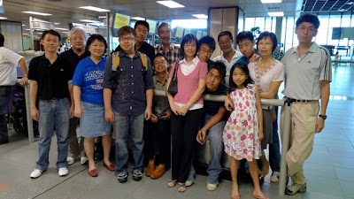 Send-off party at airport