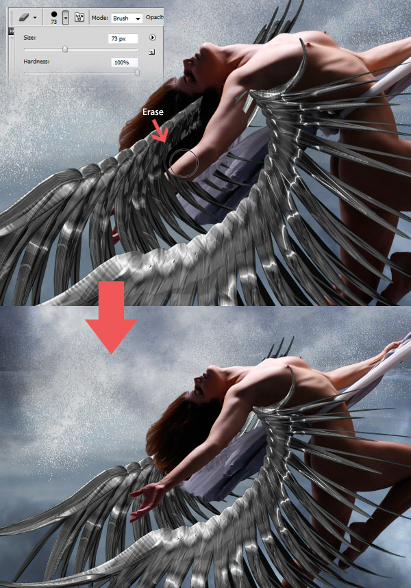 Apagando partes indesejadas da imagem Apagando partes indesejadas da imagem
