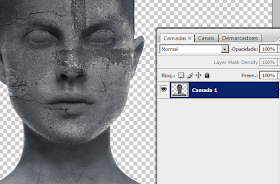 Estátua em uma camada única, em novo documento