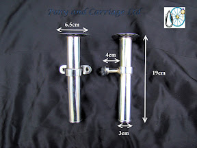 White Metal Carriage Flange Top Whip Holder Stand Off Mounting