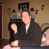 Dan showing off his helicopter toy -- who knew it would end up being so much fun?!