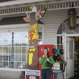 Katie outside of “The Totem Pole”