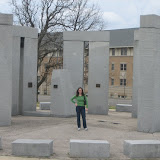 Katie at a Stonehenge replica in Rolla, Missouri.  50% of the size of the original.  Planned and built by the engineering team at University of Missouri Rolla.
